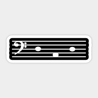 Dad Sheet Music Bass Clef Sticker